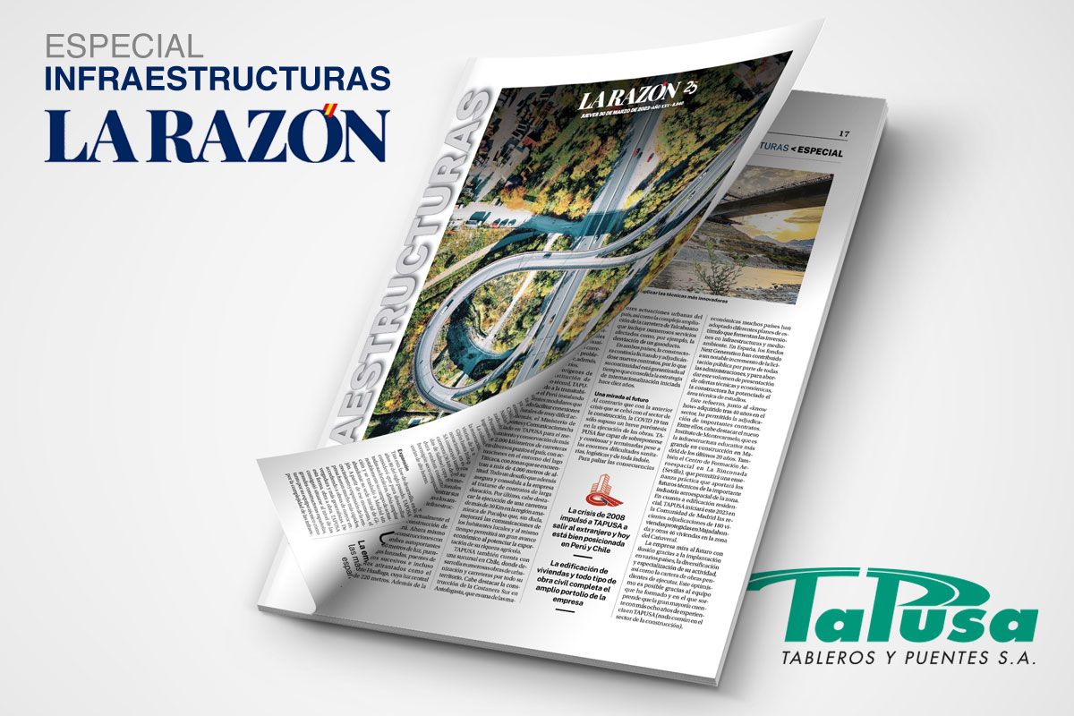 Tapusa en el Especial Infraestructuras del diario La Razón